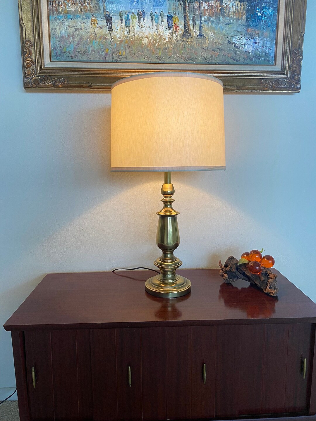 Vintage Unmarked Stiffel Very Heavy Polished Brass Table Lamp With Dimmer Switch - Etsy | Etsy (US)