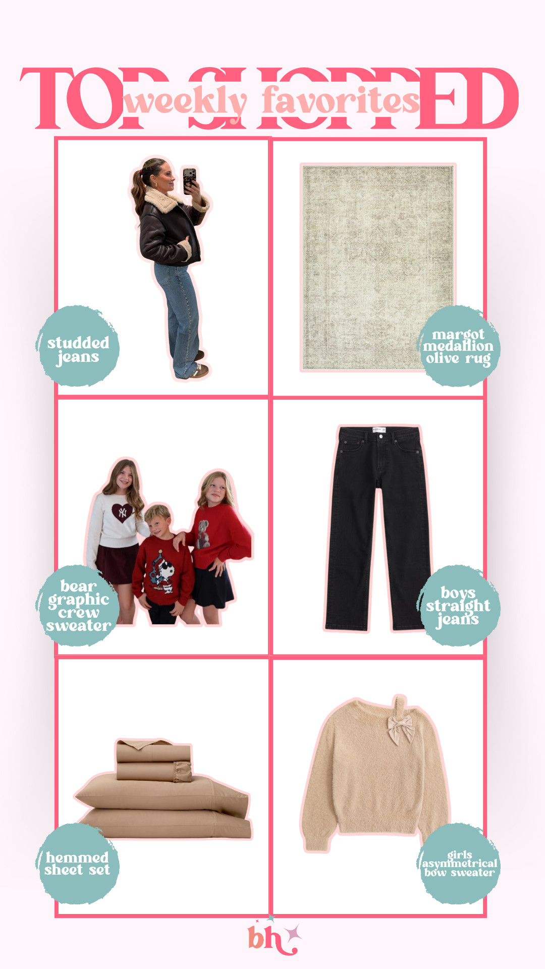 Top shopped this week!!

top shopped, best sellers, top sellers, weekly favs, weekly favorites, abercrombie, abercrombie kids, sheets, home finds, home decor, Britt Horton 

 

#LTKmomlife #LTKSaleAlert #LTKKids