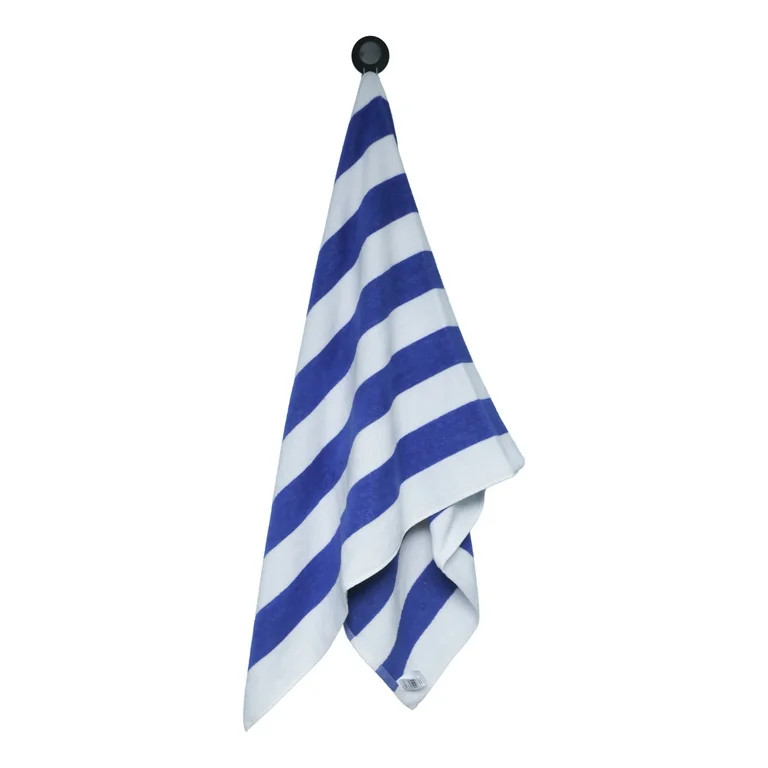 Mainstays Blue & White Cabana Stripe Beach Towel, 28" x 58" - Walmart.com | Walmart (US)