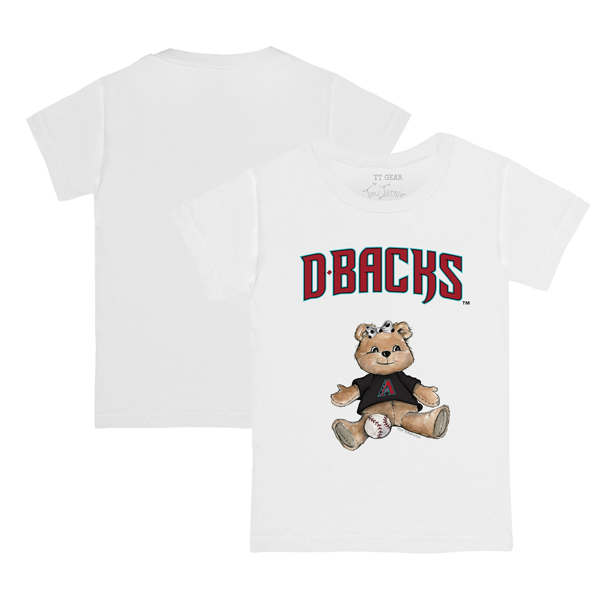 Arizona Diamondbacks Tiny Turnip Youth Girl Teddy T-Shirt - White | Fanatics
