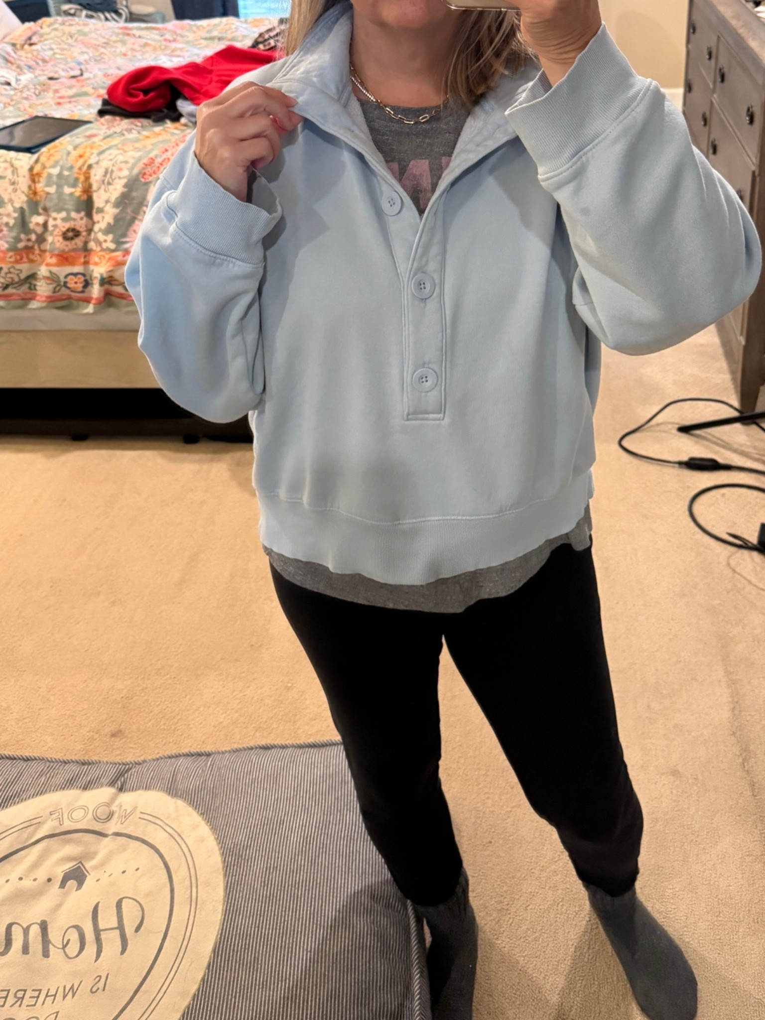 This cute sweatshirt is on sale for $26. The blue is more baby blue than how it looks on the website. Comes in gray too.

#LTKootd #LTKOver40 #LTKSaleAlert