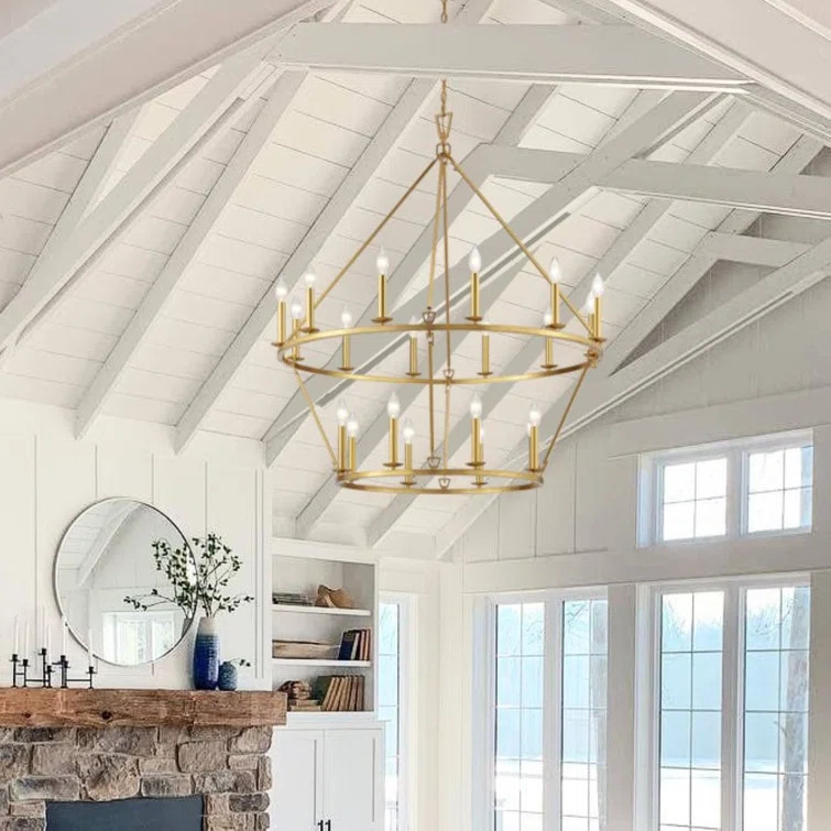 Joevanni 20 - Light Dimmable Wagon Wheel Chandelier | Wayfair North America