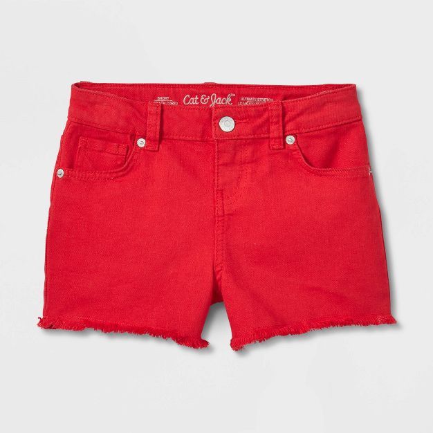 Girls' Jean Shorts - Cat & Jack™ Red | Target