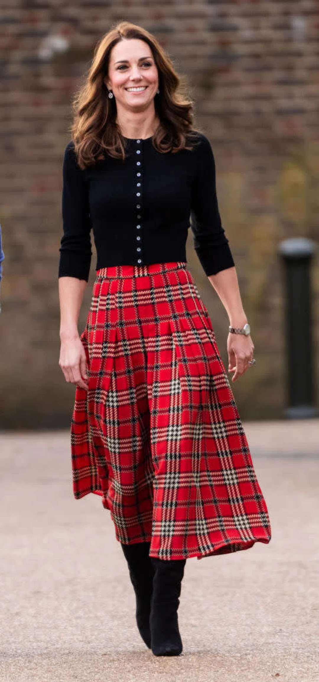 Kate Middleton Inspired Red Tartan Plaid Pleat Skirt Christmas Custom Made - Etsy | Etsy (US)