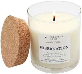 PERIPETI Home Hibernation Classic Scented Candle, Classic Wick – 8.5oz Natural Soy Wax for Ener... | Amazon (US)