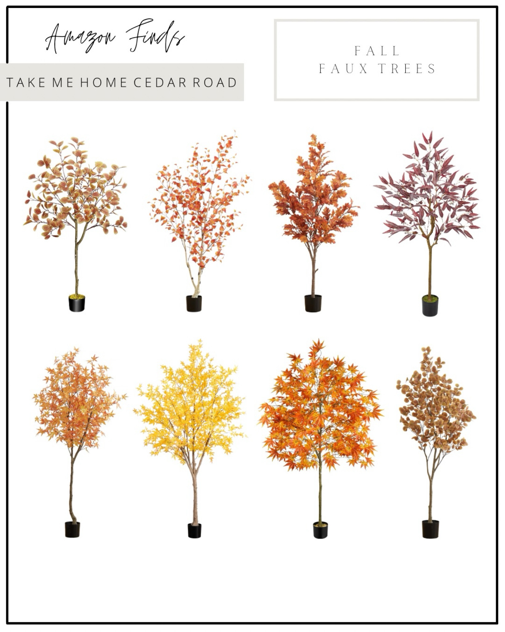 AMAZON HOME FINDS
FAUX FALL TREES
beautiful options for the fall season!

Faux tree, fall tree, fall floral, fall decor, Amazon home, Amazon finds 

#LTKSaleAlert #LTKHome #LTKFindsUnder100