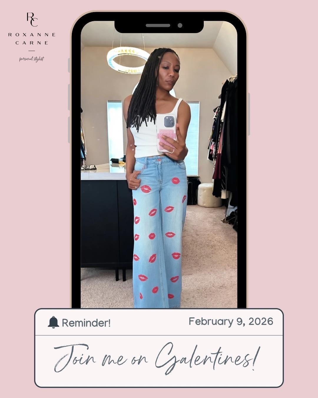 💘 Galentine’s, but make it meaningful.

I’m so proud to be sponsoring Galentine’s with Heart. A relaxed, feel-good gathering rooted in connection, friendship, and giving back.

Hosted by Mom Brain Media x PopStroke, this free event supports the American Heart Association and aligns with Jen McKee’s Woman of Impact campaign.

No golf. No pressure. Just an easy space to meet incredible women who value community and purpose.

✨ Style Theme: Modern Sweetheart
Polished with a playful twist, feminine details, effortless bases, and confidence that’s entirely your own.

I’ll be wearing this statement pair of wide-leg jeans by Alice + Olivia 💋, a nod to their romantic LOVE capsule and the spirit of the evening.

📍 PopStroke @ Grandscape
📅 Monday, February 9
⏰ 4:00–6:00 PM

Click the link on my bio to RSVP and to shop my Look!

#LTKootd #LTKdayinmylife