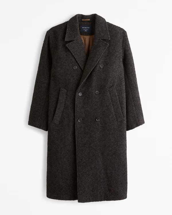 Men's Double-Breasted Long Coat | Men's Coats & Jackets | Abercrombie.com | Abercrombie & Fitch (US)