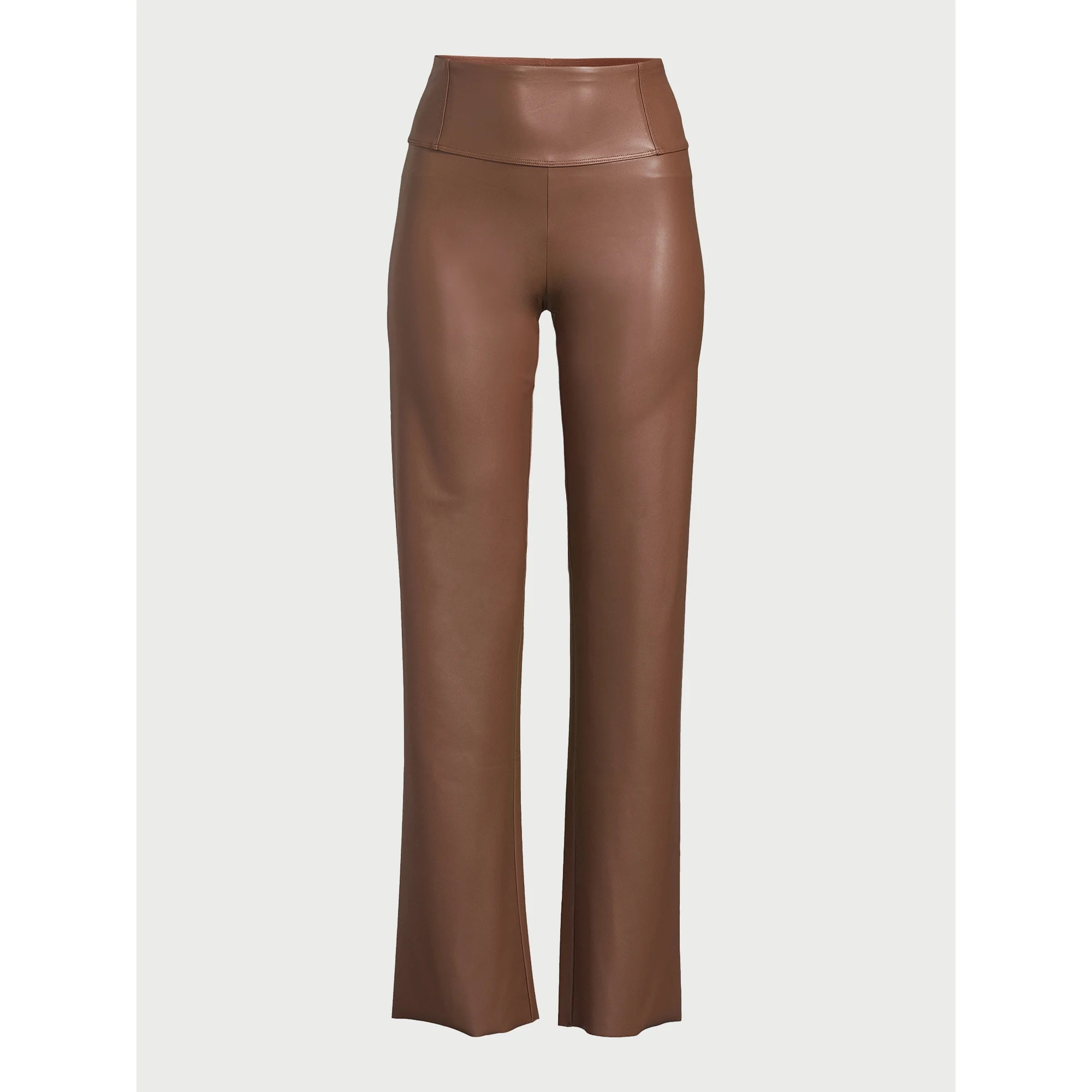 Sofia Jeans Women's Faux Leather Bootcut Pants, 32.5" Inseam, Sizes XS-2XL | Walmart (US)