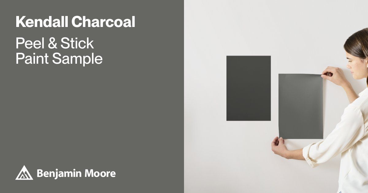 Kendall Charcoal Paint Sample by Benjamin Moore (HC-166) | Peel & Stick Paint Sample | Samplize