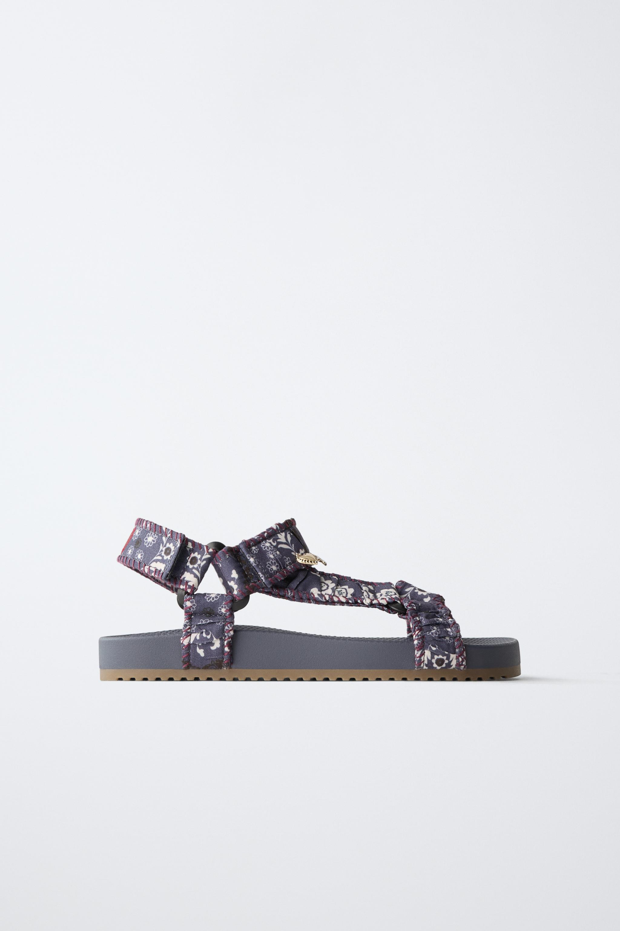 FLORAL TECHNICAL SANDALS | Zara US
