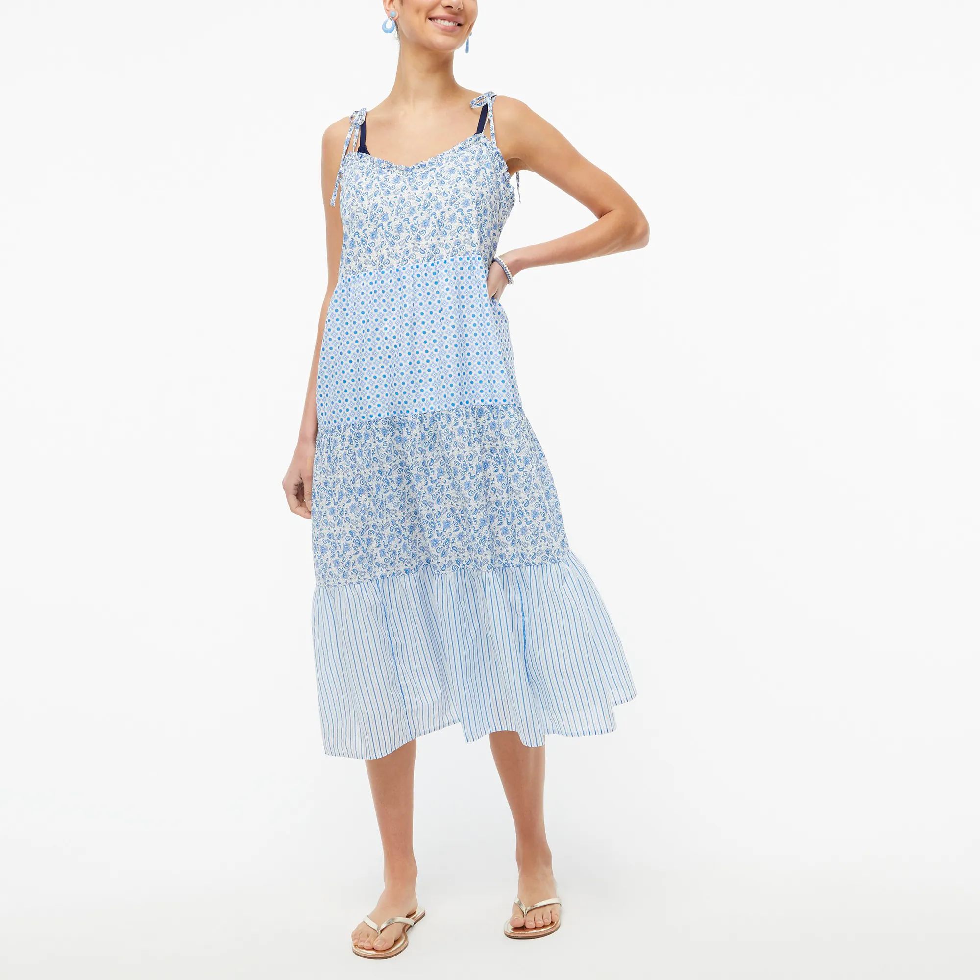 Ruffle tiered maxi cover-up dress | J.Crew Factory