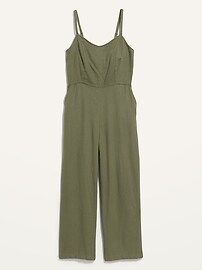 Linen-Blend V-Neck Cami Jumspsuit for Women | Old Navy (US)