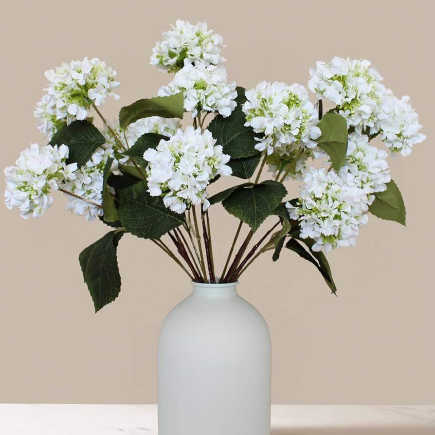 Real Touch Hydrangea Flowers 5 Stems (15 Heads) Artificial, Small Faux Hydrangea Flowers with Ste... | Amazon (US)