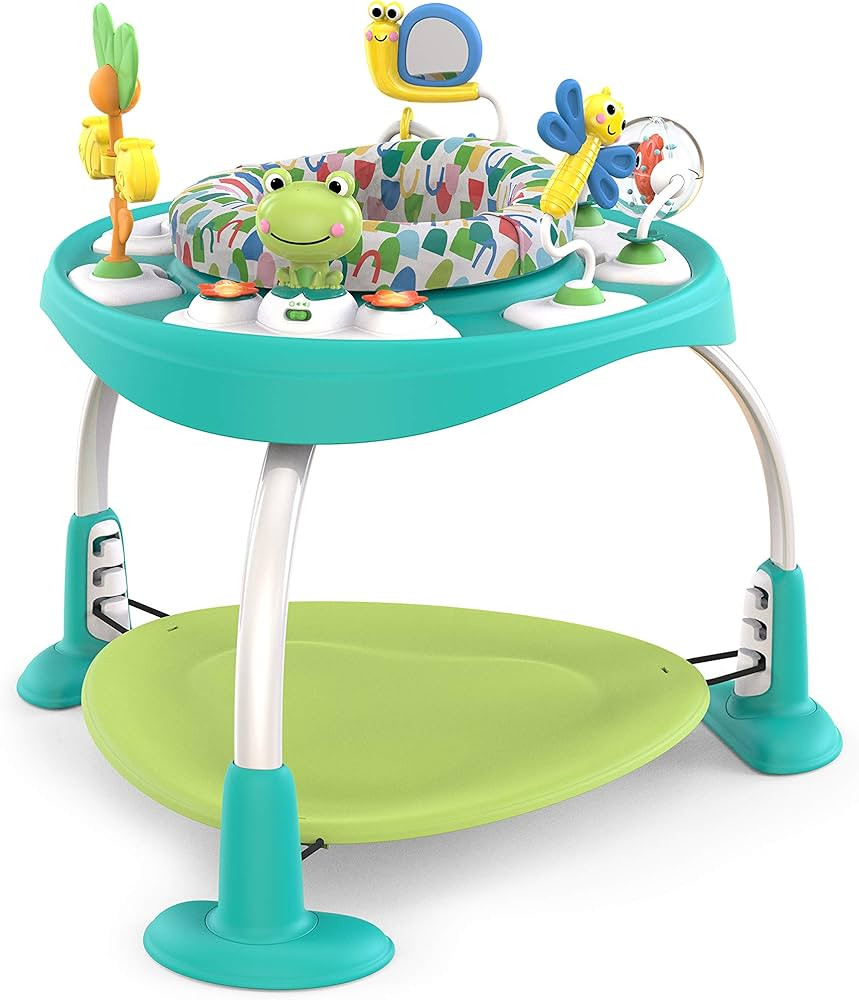 Bright Starts Bounce Bounce Baby 2-in-1 Activity Center Jumper & Table - Playful Pond (Green), 6 ... | Amazon (US)