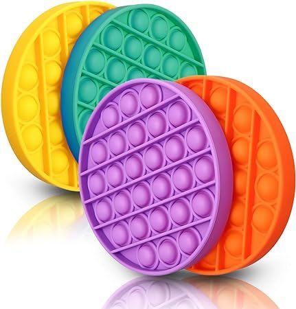 CAMTOA Pop Bubble Sensory Fidget Toy,4 Colors Silicone Stress Reliever Toy,Autism Special Needs S... | Amazon (US)