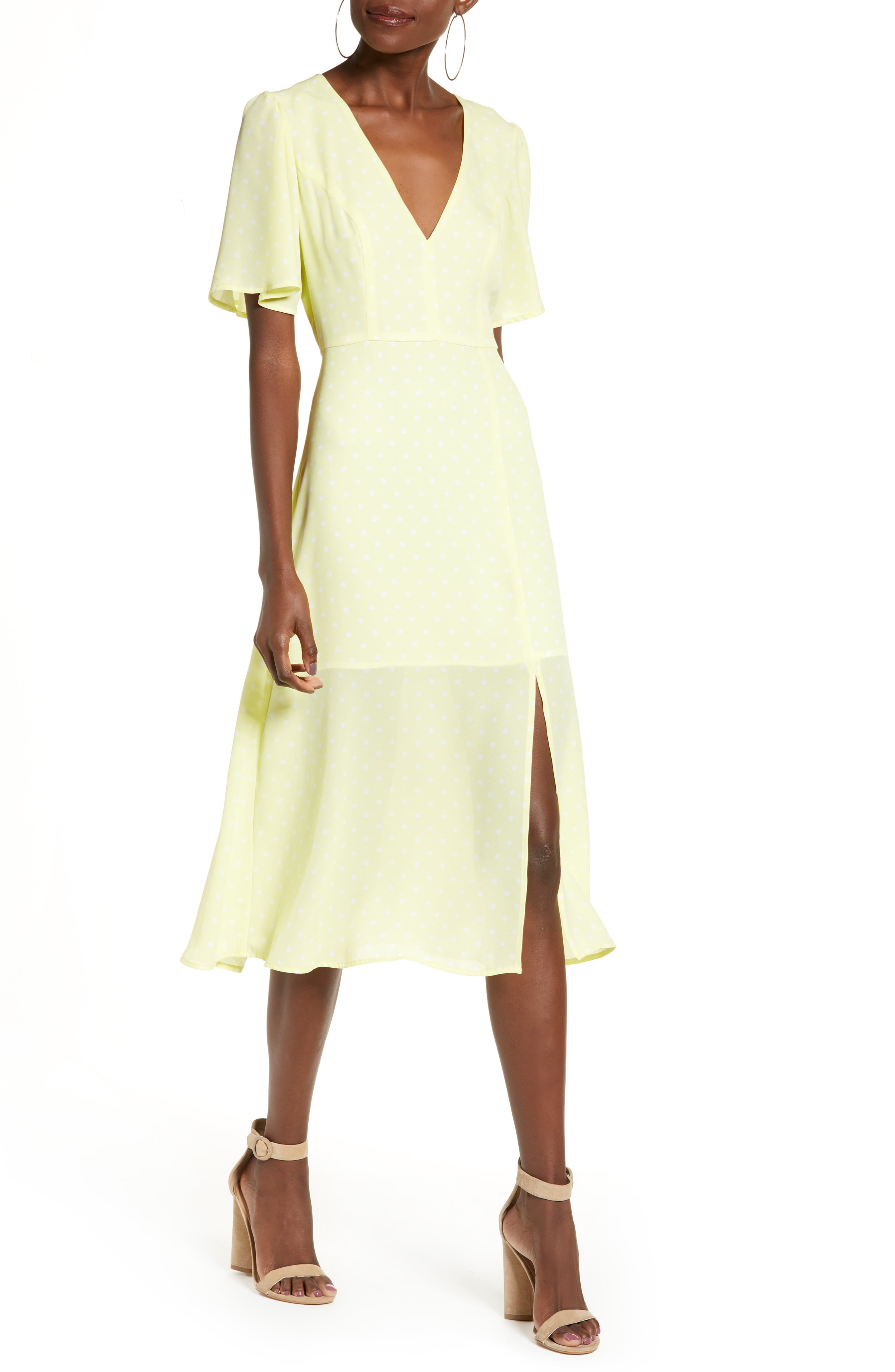 Flutter Sleeve Midi Dress | Nordstrom