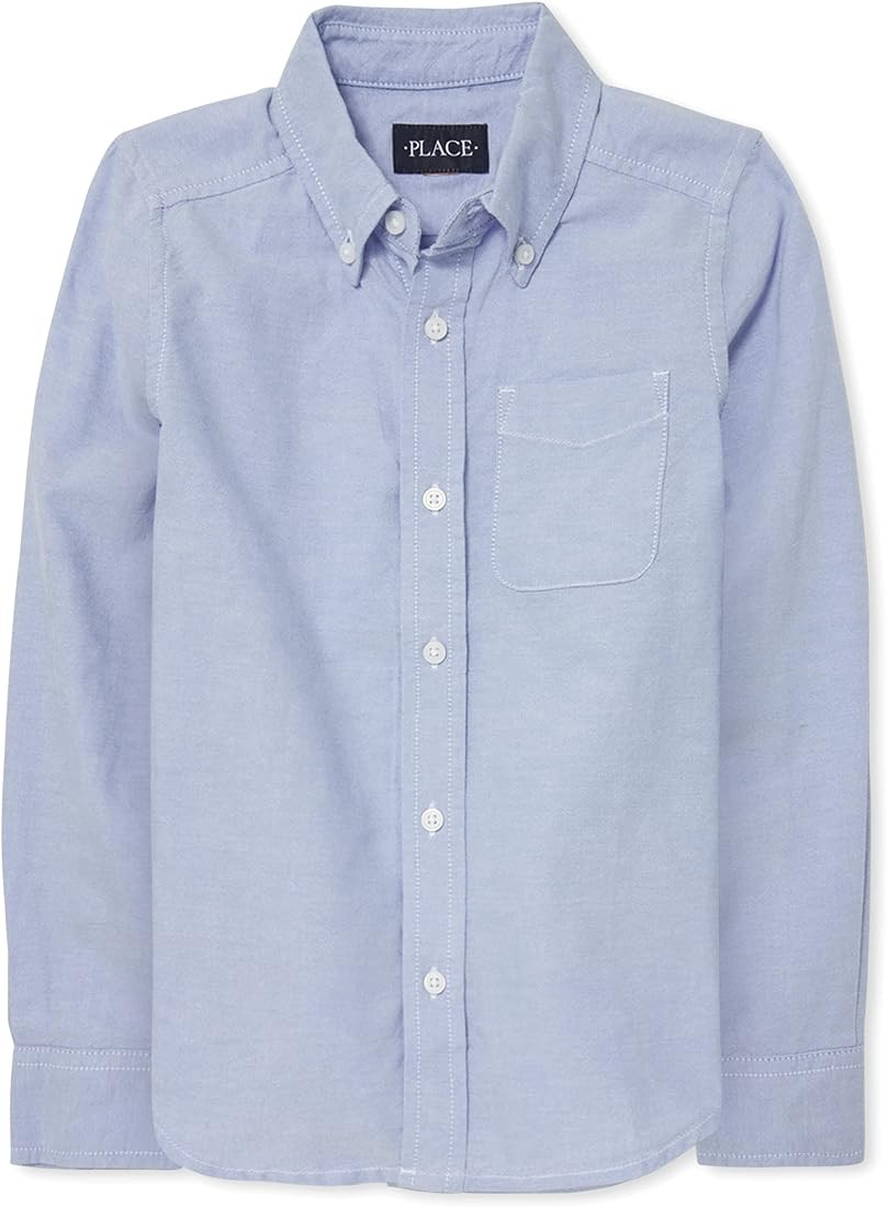 The Children's Place Boys' Long Sleeve Oxford Shirt | Amazon (US)