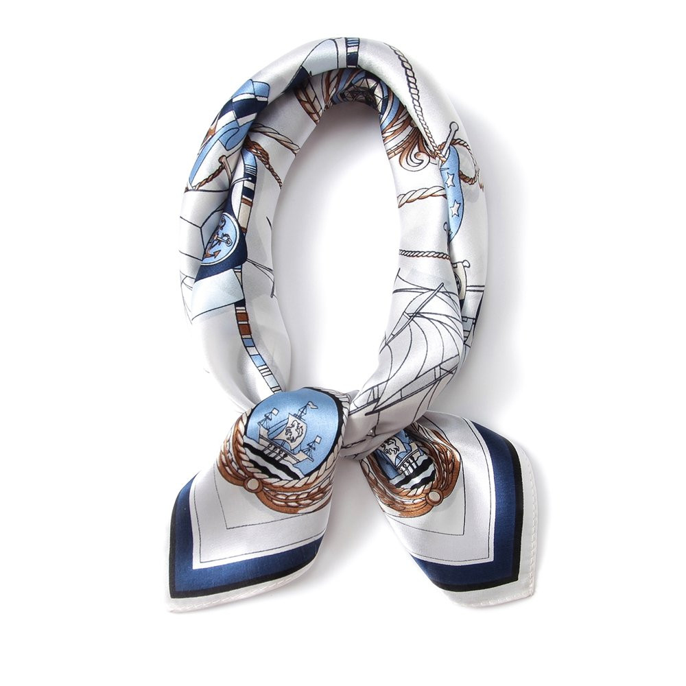 ANDANTINO 100% Mulberry Silk Scarf -21” Lightweight Square Neckerchief – Breathable Digital P... | Amazon (US)