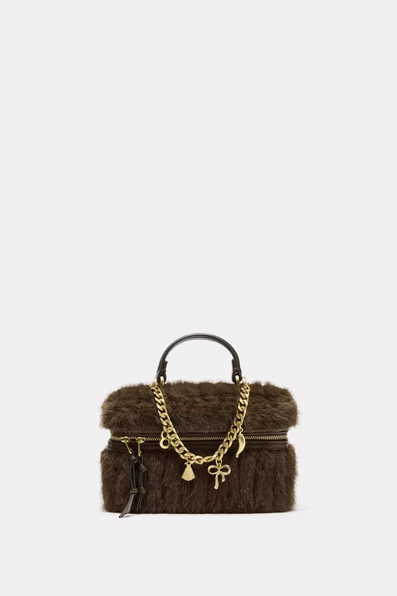 RIGID FAUX FUR BAG | Zara UK