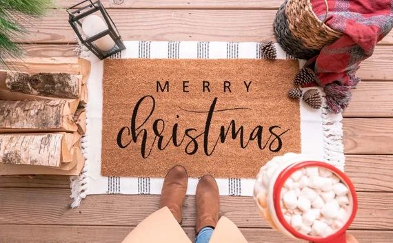 Merry Christmas Doormat Holiday Doormat Christmas Doormat | Etsy | Etsy (US)