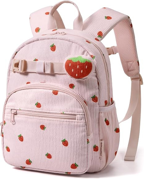 mommore Toddler Backpack for Girls 2-4, Corduroy Girls Backpack Kids Bookbag for School, 13" H Cu... | Amazon (US)