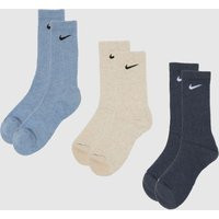 Nike Everyday Plus Socks 3 PK in Blue/Beige/Navy, Size: 45874 | Schuh