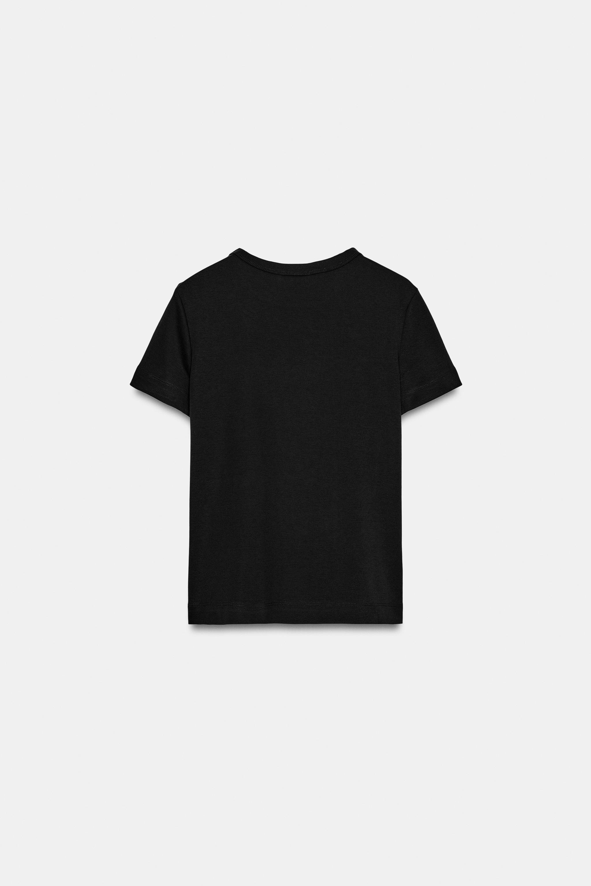 INTERLOCK SHORT SLEEVE T-SHIRT | Zara UK