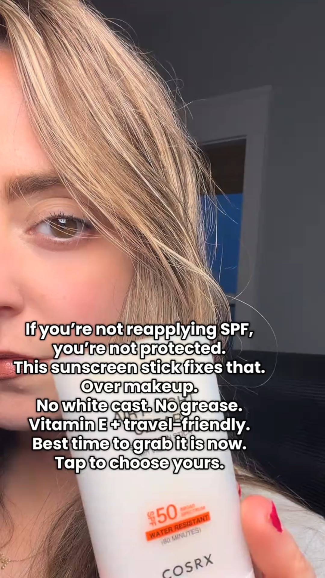 If you're not reapplying SPF, your morning sunscreen doesn't matter. This stick makes it easy — even over makeup. No smearing. No white cast.
#Cosrx #SunscreenStick #SPFReapply #OverMakeupSPF #SkincareEssentials
@COSRX Official

#LTKgrwm #LTKmomlife #LTKmorningroutine