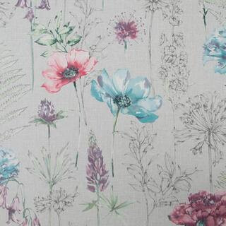 Boutique Floral Sketch Grey Removable Wallpaper Sample, Grey/Multi | The Home Depot