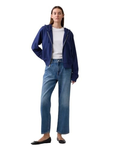 GAP Womens Low Slung Relaxed Straight Crop Denim Jean Dark Wash 24 | Amazon (US)