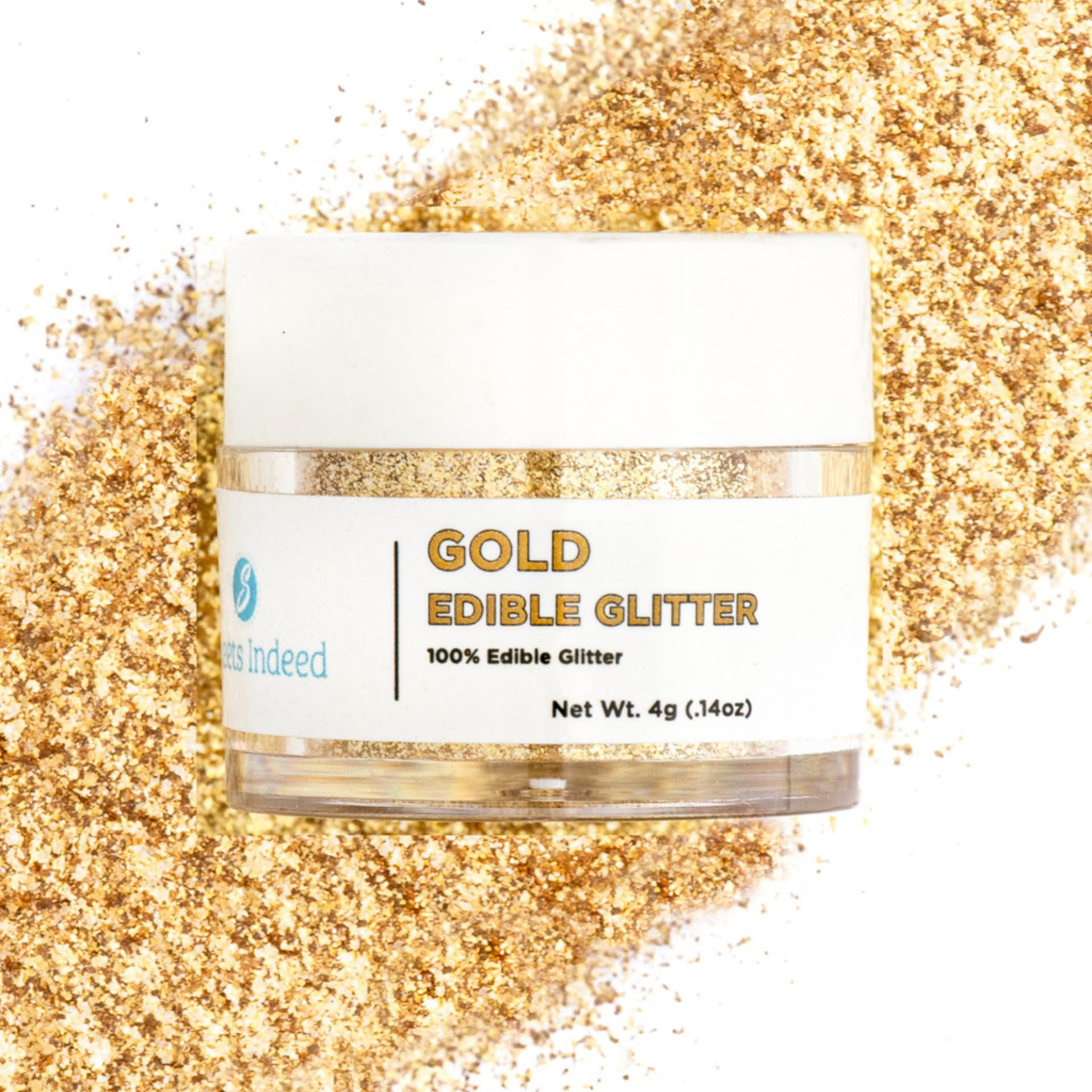 Sweets Indeed Gold Edible Glitter, Perfect for Drinks, Cocktails, Beverages & Cake Decorating, De... | Amazon (US)