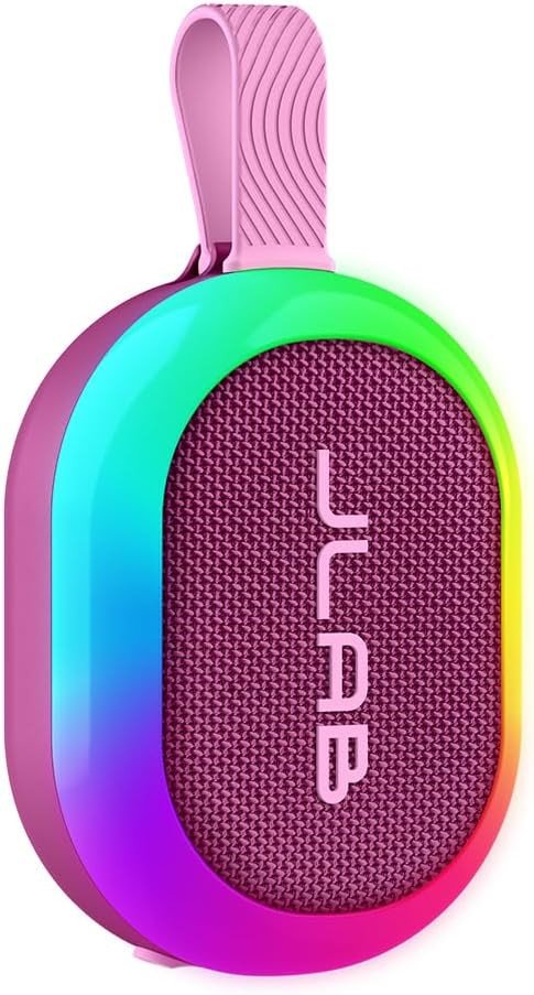 JLab, Pop Party, Portable Bluetooth Speaker, Waterproof, RGB Lighting, LabSync, Mulberry | Amazon (US)