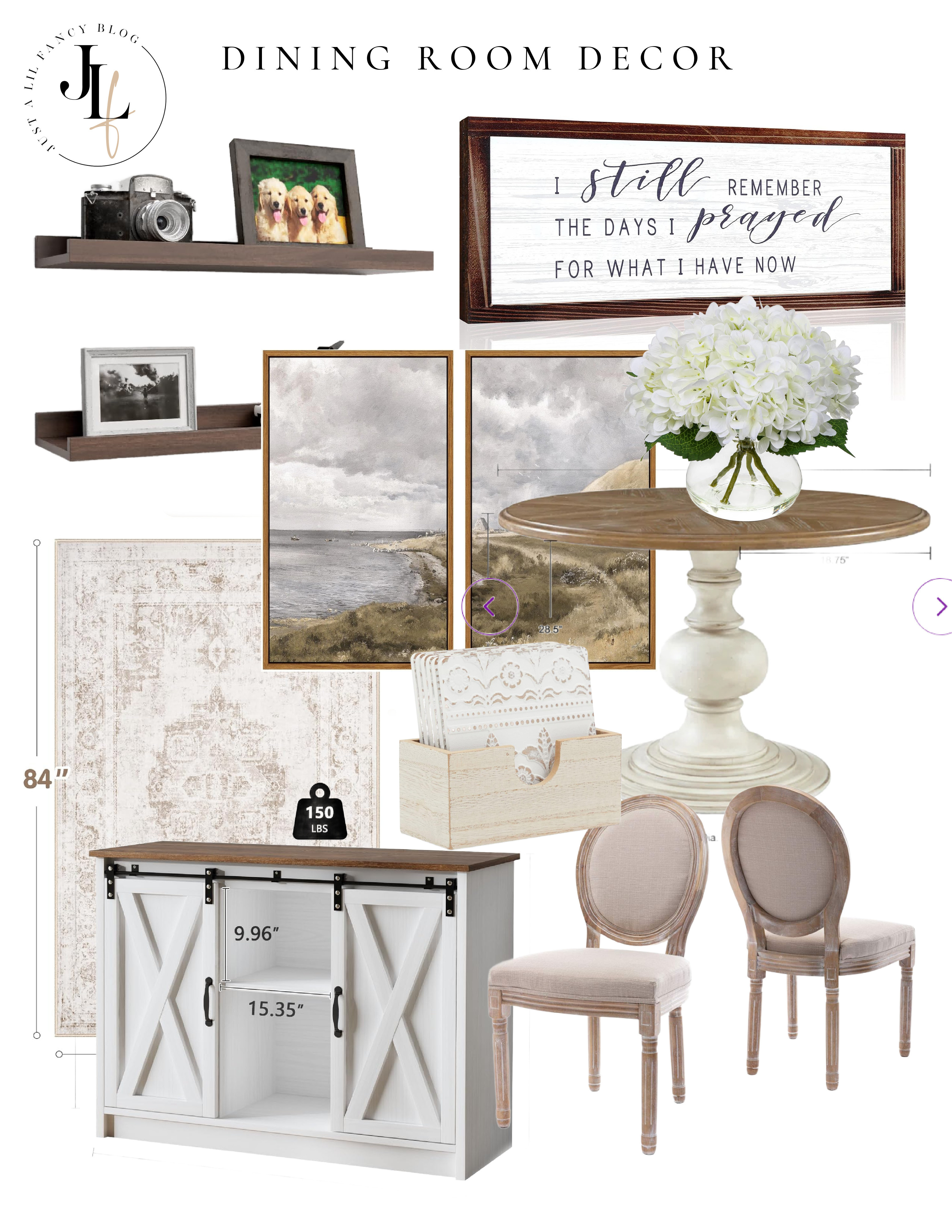 We don't use our dining room very often, but it is were our coffee and wine bar is. Those are two things in this house that get drunk very often. We continued the neutral theme in the dining room decor as well. 

 #LTKHome