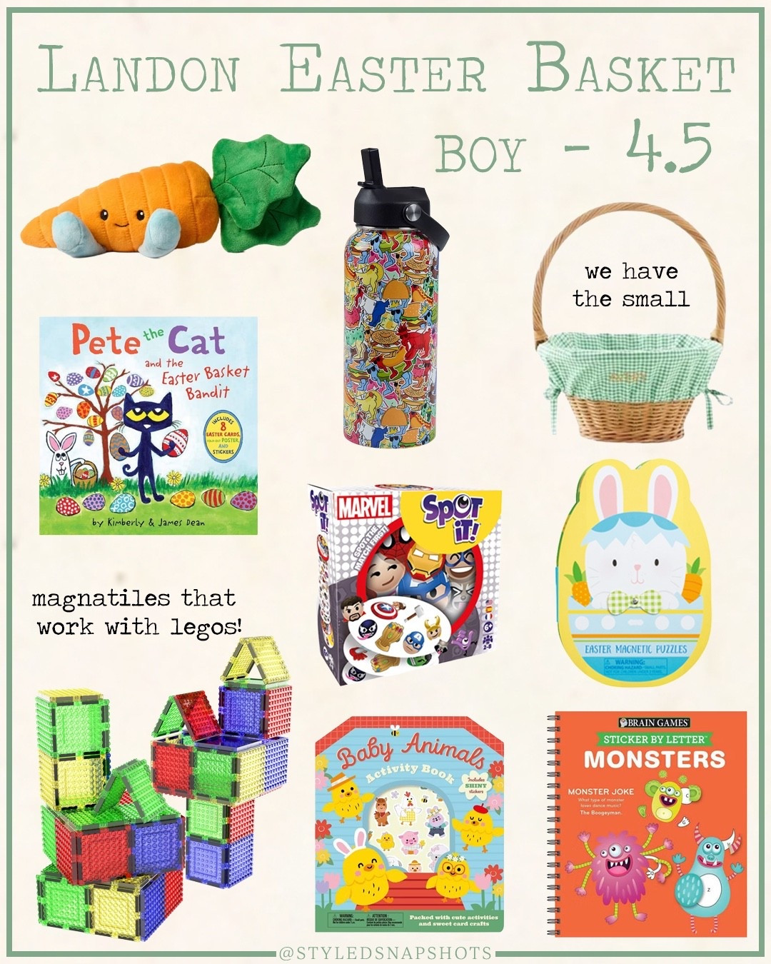 Boys Easter basket - age 4.5

#LTKKids