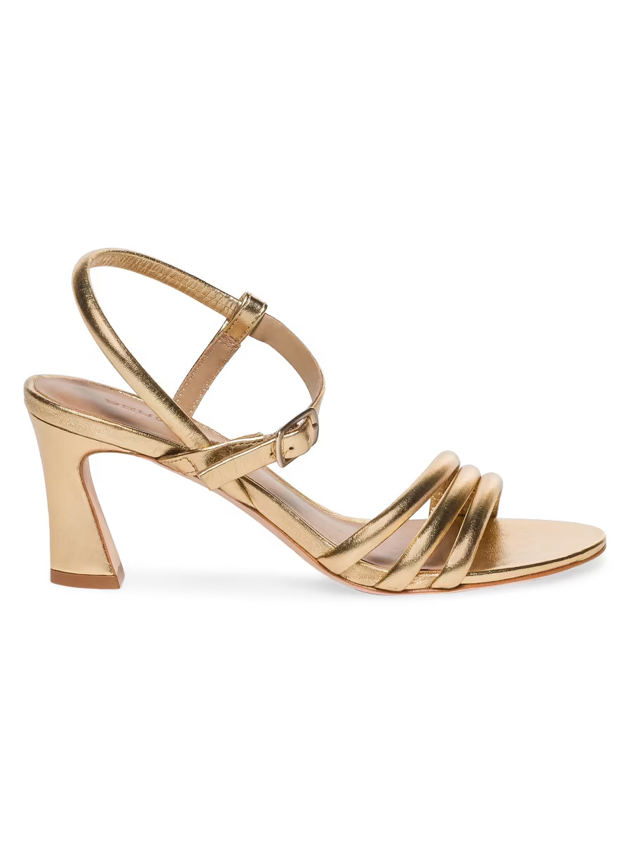 Noor Metallic Leather Strappy Sandals | Saks Fifth Avenue