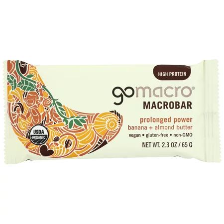 Gomacro Macrobar Bar, Banana + Almond Butter, 2.3 Oz , Pack Of 12 | Walmart (US)