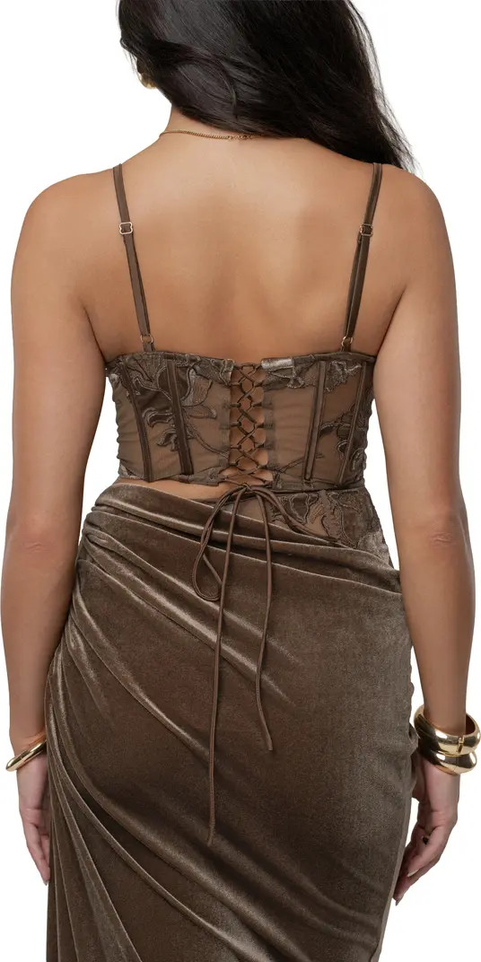 Velvet & Lace Bustier Camisole | Nordstrom