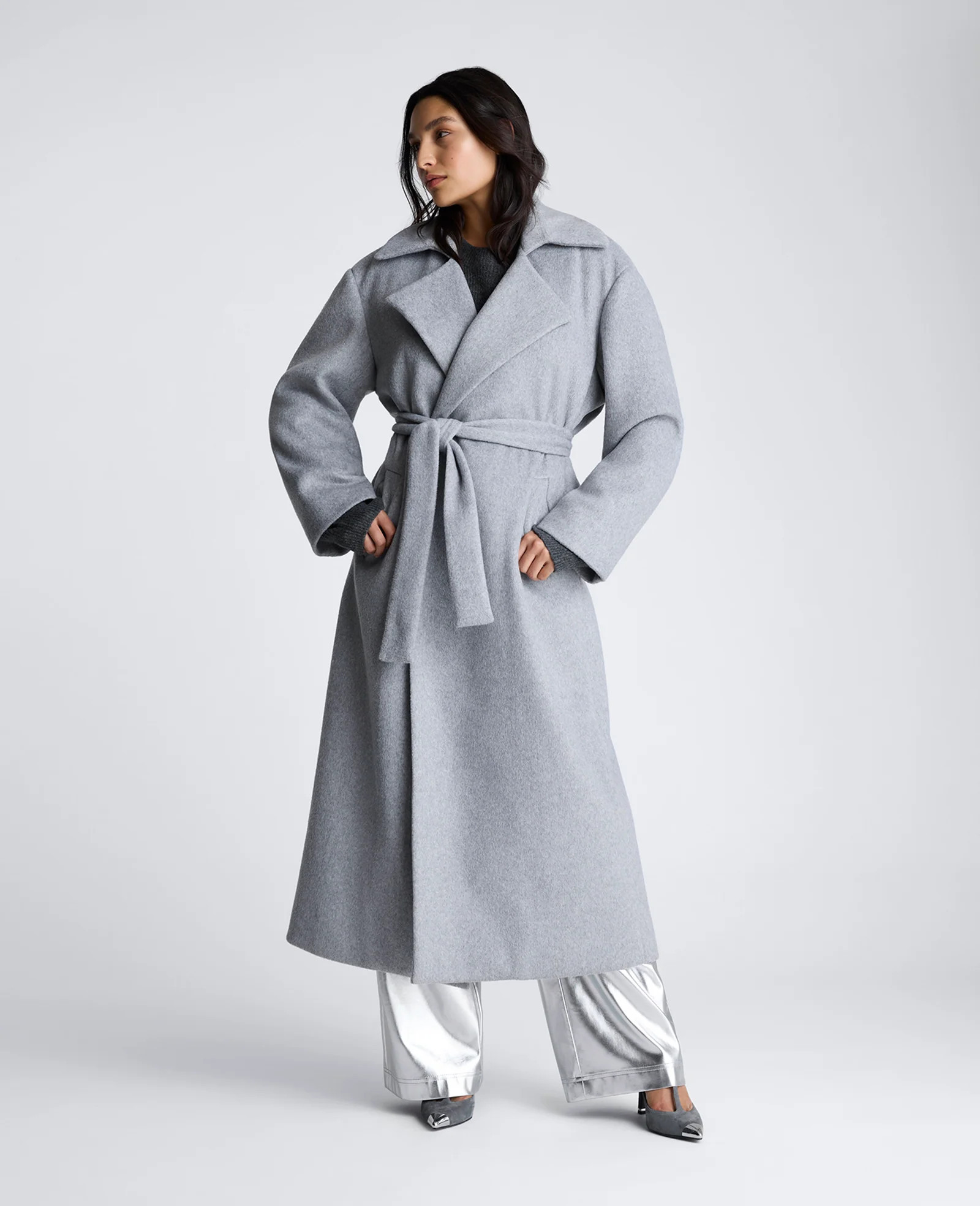 Kenneth Cole | Brushed Felt Trench Coat, Size: M | Kenneth Cole