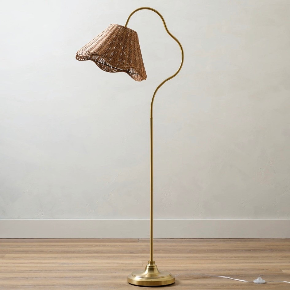 Lucinda Floor Lamp with Woven Shade