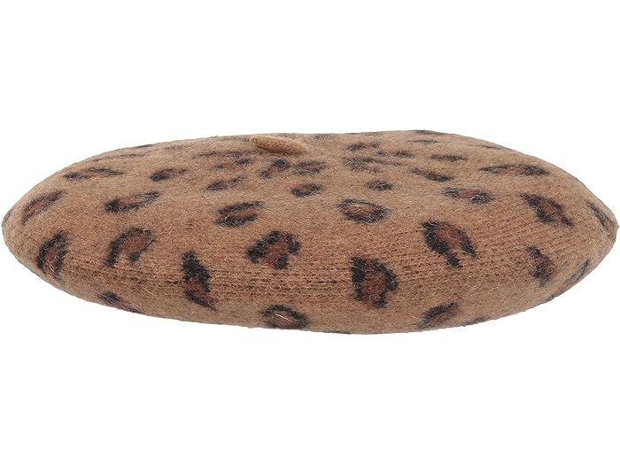 KNH5029 Leopard Print Wool Beret | Zappos