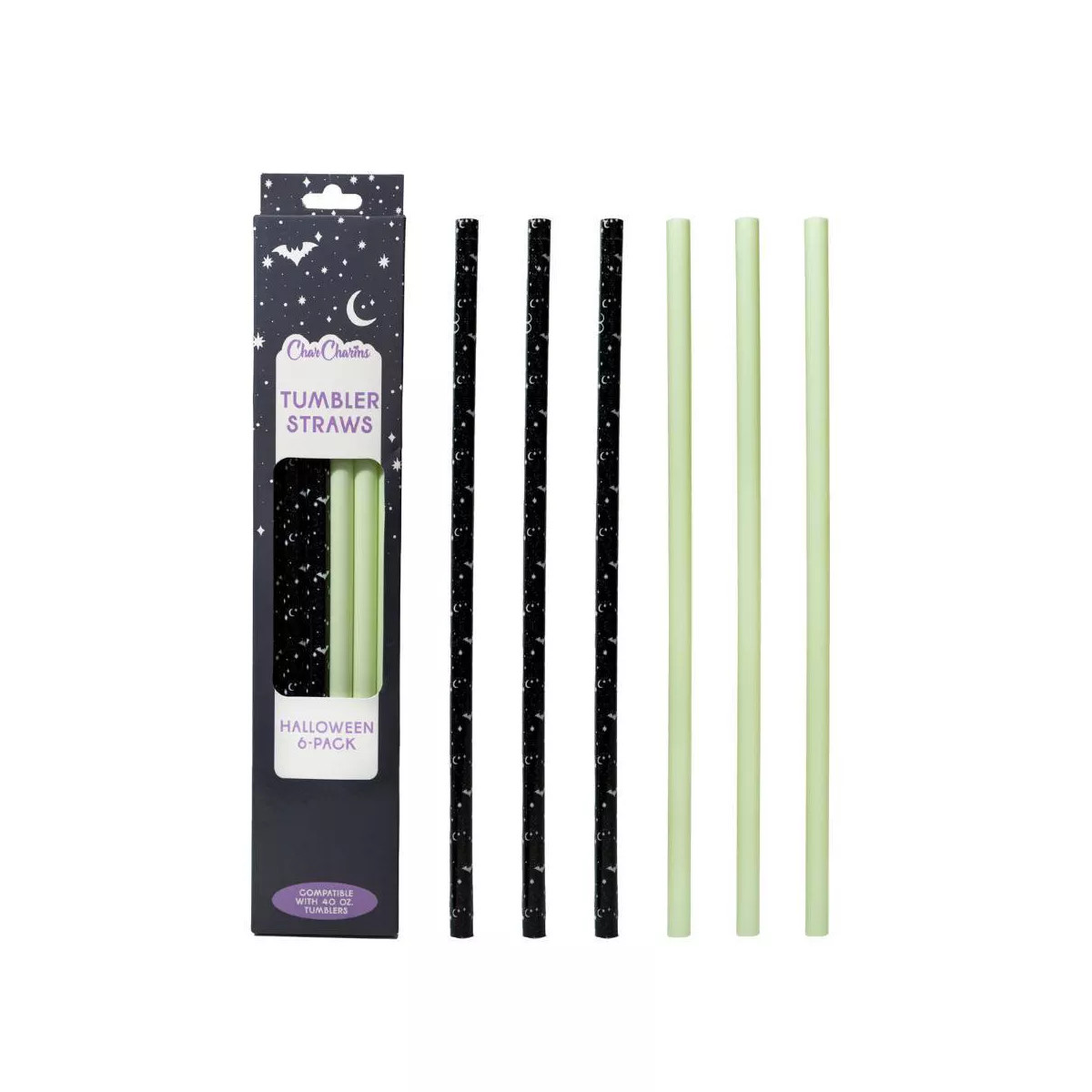 CharCharms 6pk 40oz Water Bottle Straws | Target