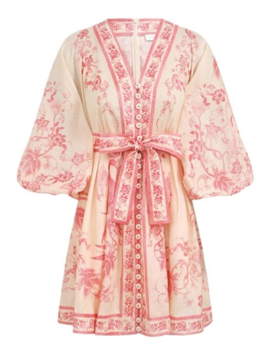 Zimmermann Lucky Plunge Mini Dress - Size 1 | Poshmark