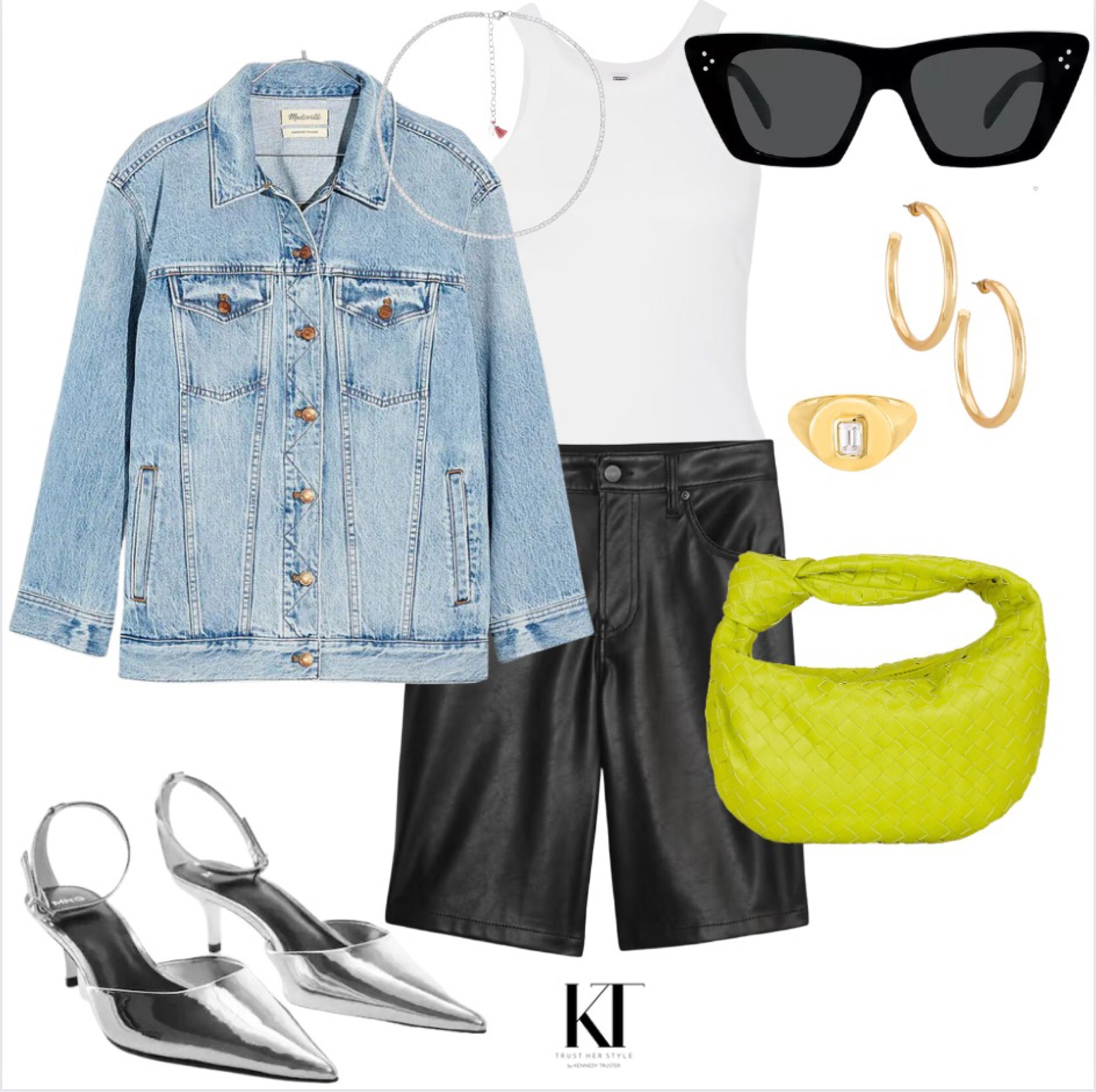 Faux Leather Bermuda Shorts