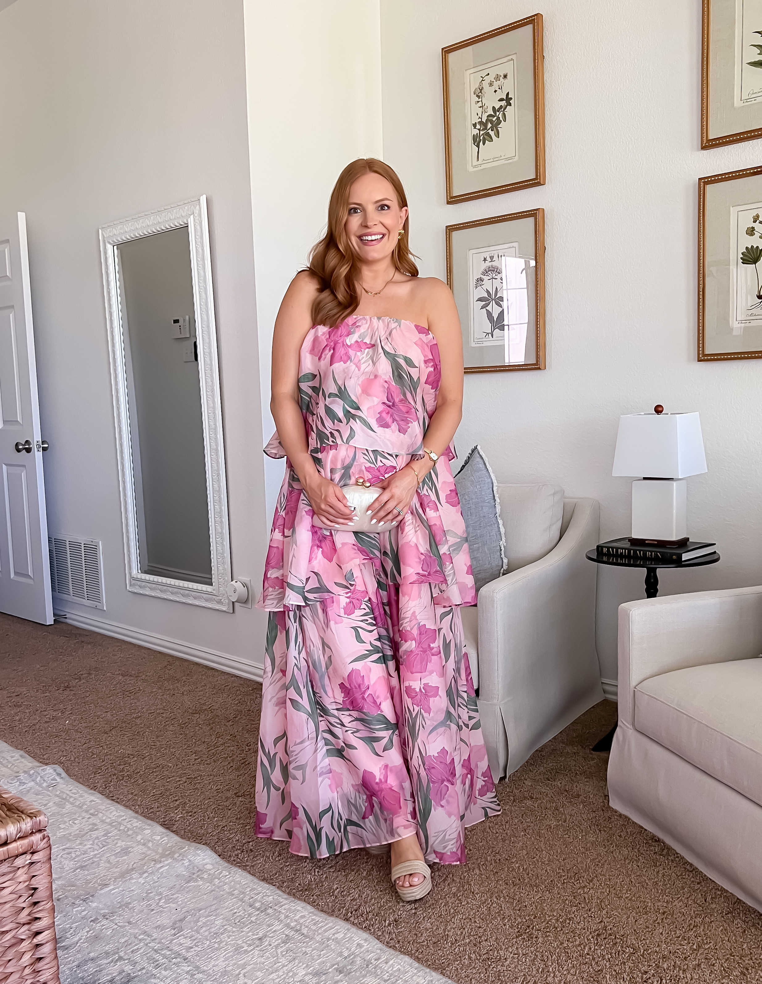 This bright pink strapless wedding guest dress is perfect for a fun summer wedding. 💕 It’s not maternity, but fit the bump perfectly! 

#LTKBump #LTKWedding #LTKSeasonal