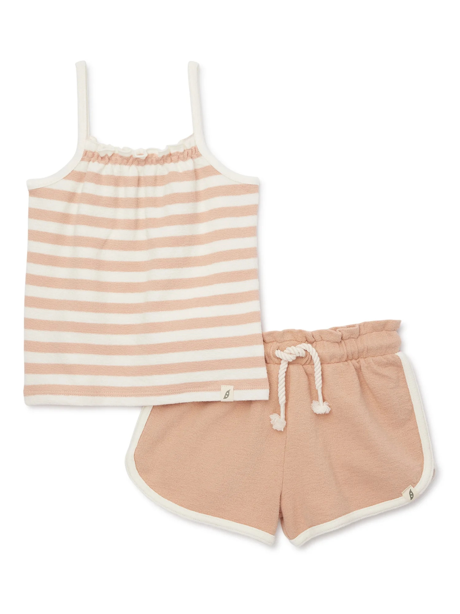 easy-peasy Baby and Toddler Girl Strappy Tank Top and Shorts Set, 2-Piece, Sizes 12M-5T | Walmart (US)