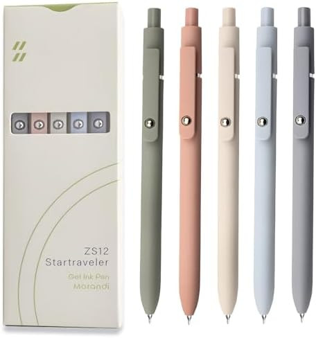 Gel Pens, 5 Pcs 0.5mm Black Ink Pens Fine Point Smooth Writing Pens, High-End Series Pens for Jou... | Amazon (US)