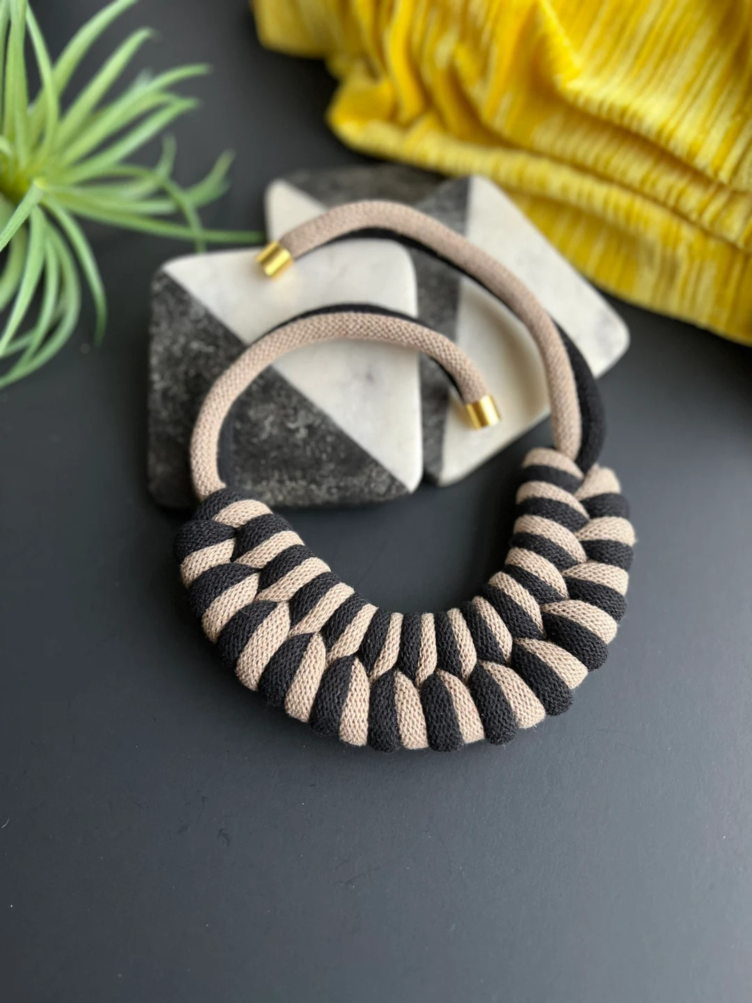 Chunky Necklace,textile Jewelry,handmade Necklace,statement Necklace,boho Jewelry Necklace,perfec... | Etsy (US)