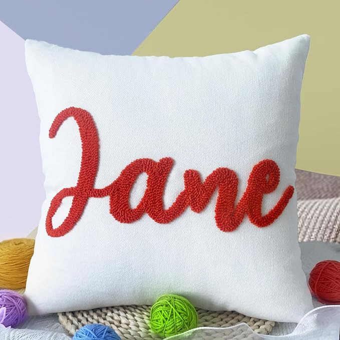 Custom Embroidered Name Pillow, Personalized Monogrammed Names Pillows for Kids Toddler Room, Cus... | Amazon (US)