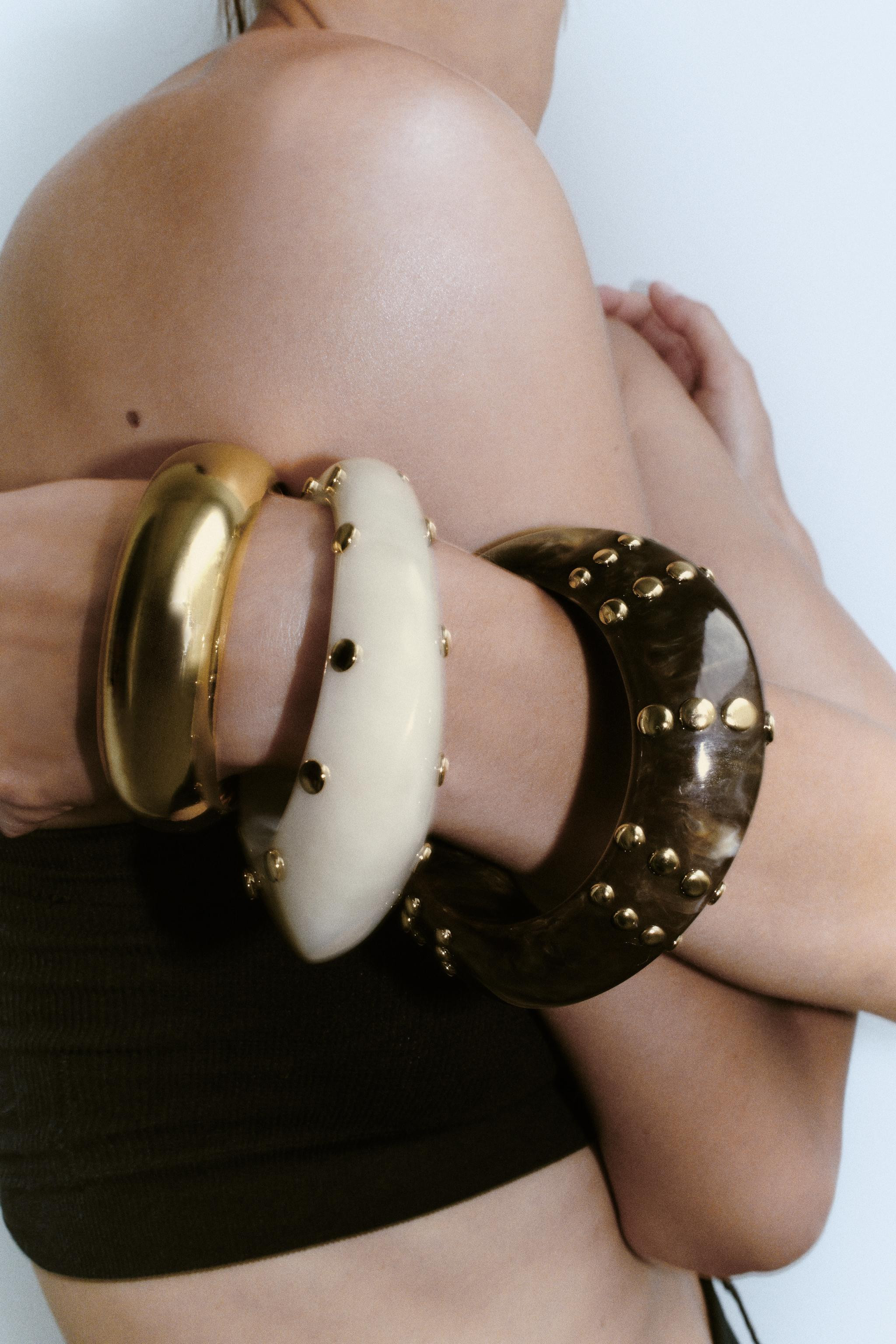 3-PACK OF RESIN STUDDED BANGLES | Zara US
